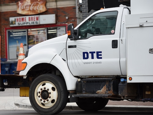 DTE Energy truck in Michigan