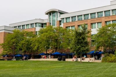 The Penn State campus in the aftermath of a state college power outage