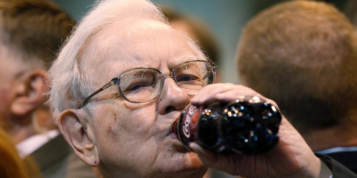 Warren Buffett speaking at Berkshire Hathaway's annual meeting