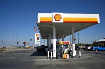 Shell corporate headquarters exterior with company logo