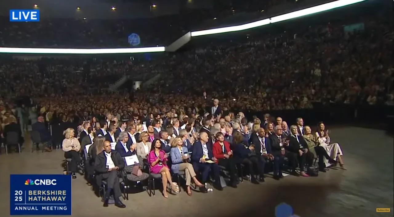 Warren Buffett at the Berkshire Hathaway Shareholder Meeting in 2025