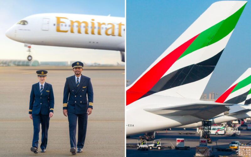 Emirates aircraft at Dubai International Airport