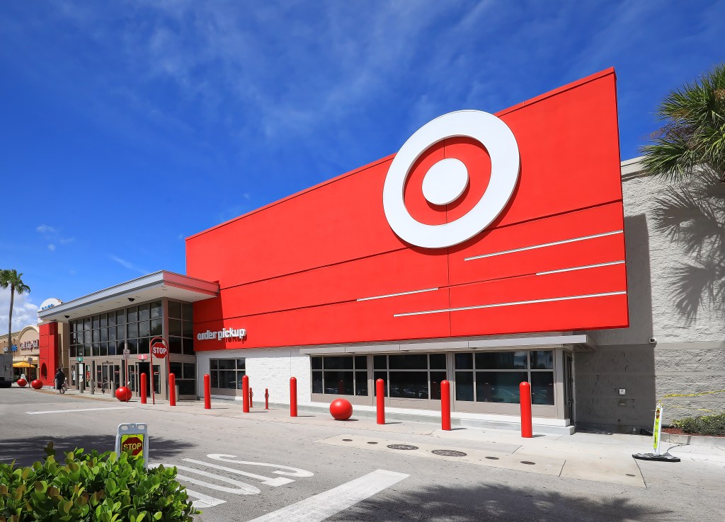Target self checkout area at a retail store