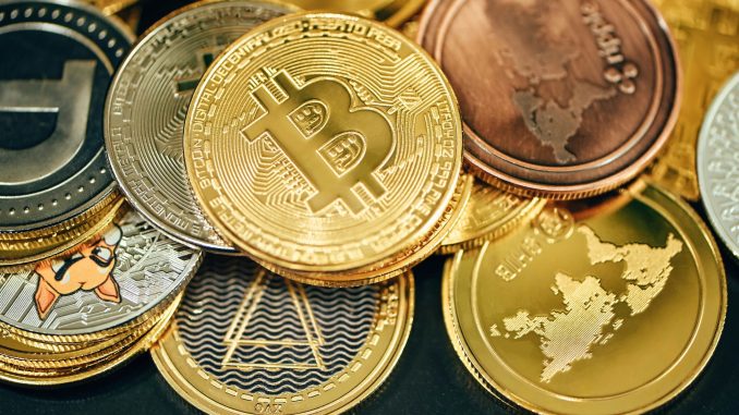 A digital art representation of blockchain and crypto networks in 2025