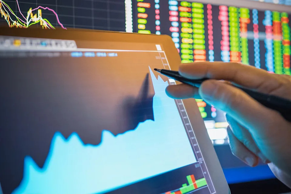 Modern chart display showing market trends for nflx stock
