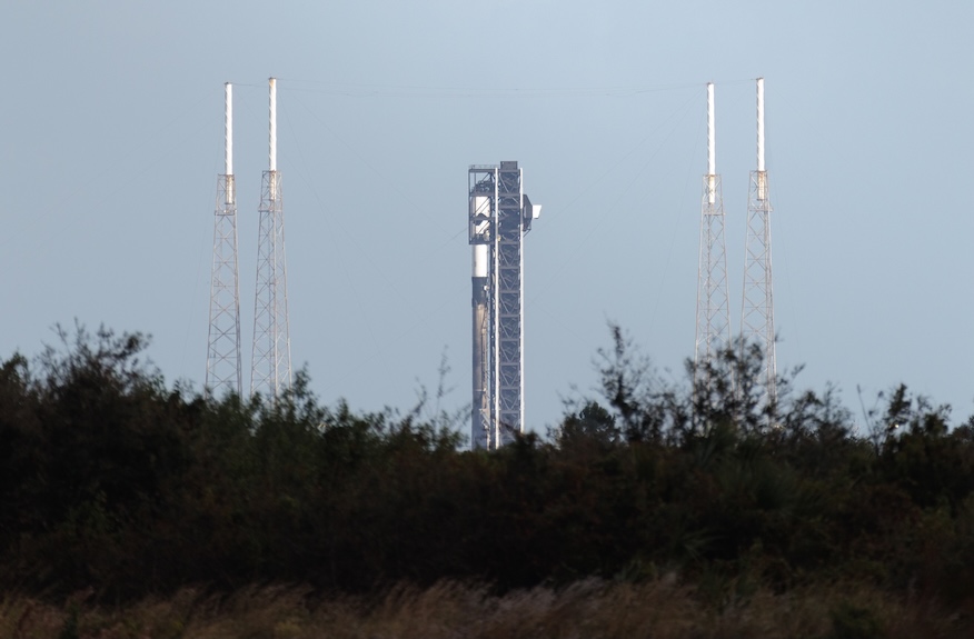 SpaceX Falcon 9 rocket ready for launch at Cape Canaveral
